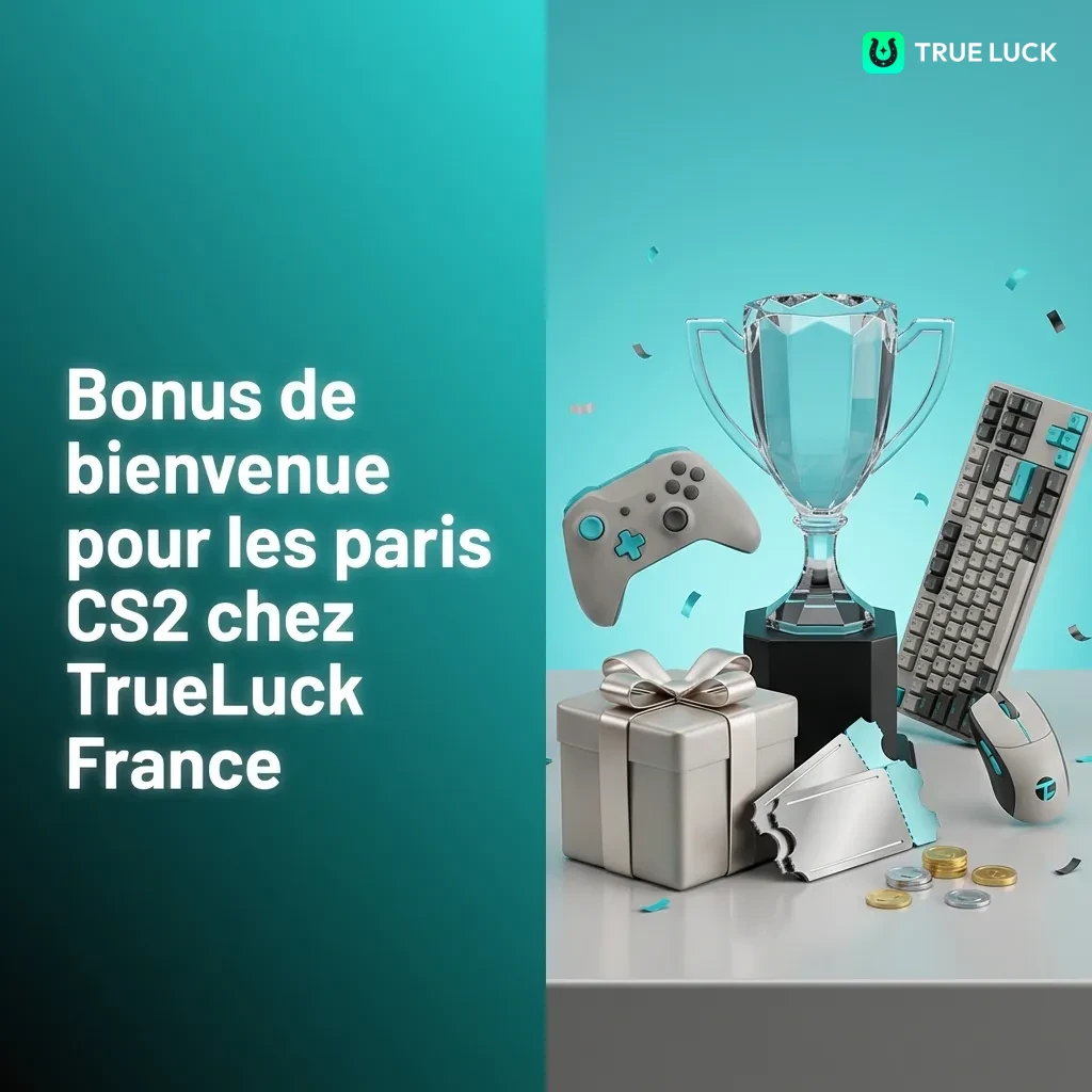 TrueLuck France welcome bonus for CS2 betting: 250% slots bonus, 250% live casino, 100% sports up to 300€