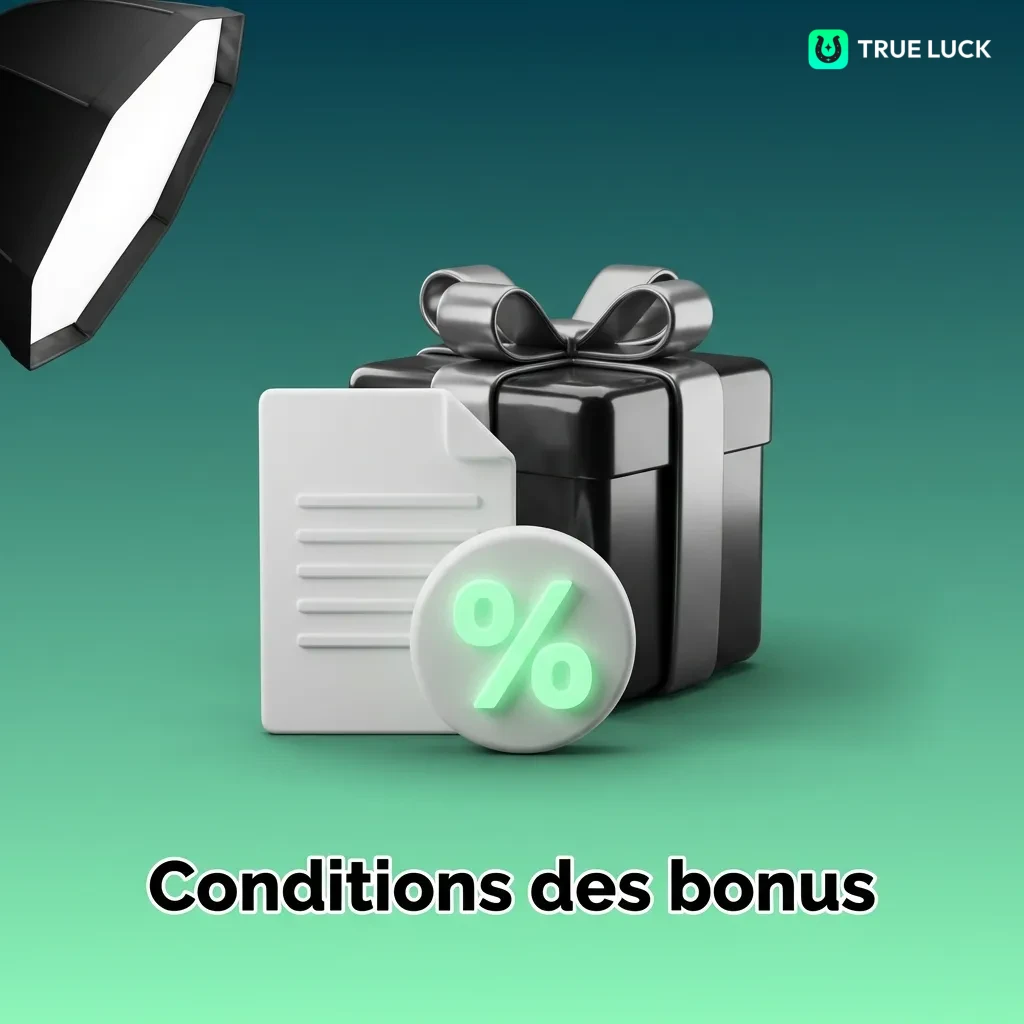 TrueLuck bonus terms: age restrictions, wagering requirements, withdrawal conditions, and promotional rules for French users.