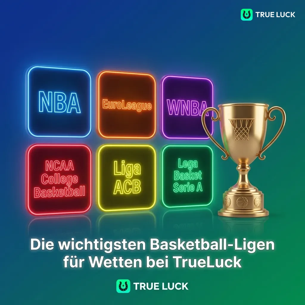 Basketball leagues for betting at TrueLuck including NBA, EuroLeague, BBL, NCAA, and European competitions