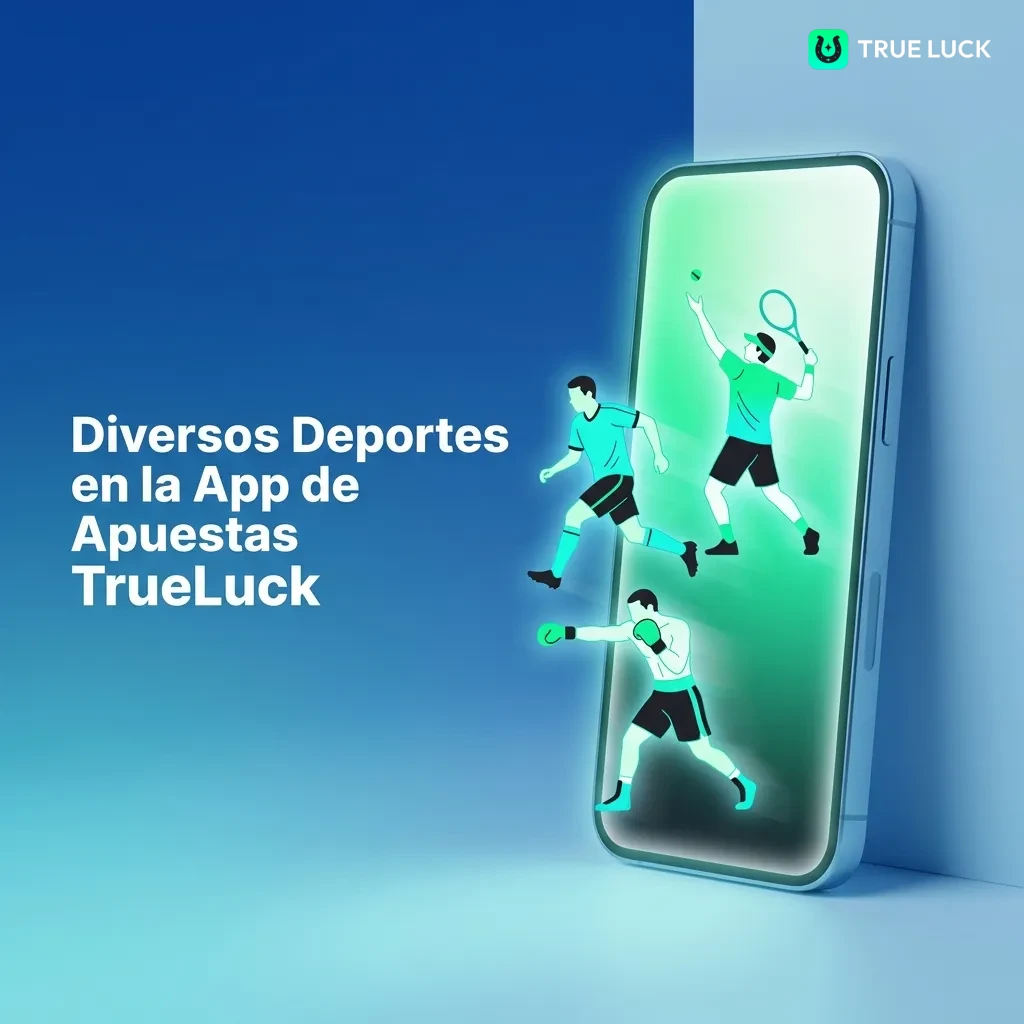 Interfaz de la app TrueLuck mostrando múltiples deportes disponibles para apuestas en vivo y pre-partido