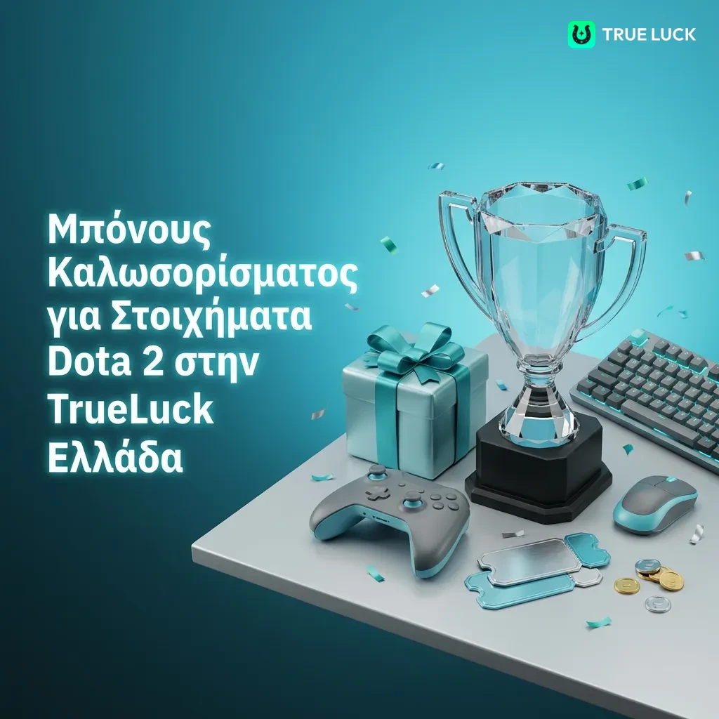 Dota 2 betting benefits at TrueLuck Greece platform with bonuses, payment options, and competitive odds displayed