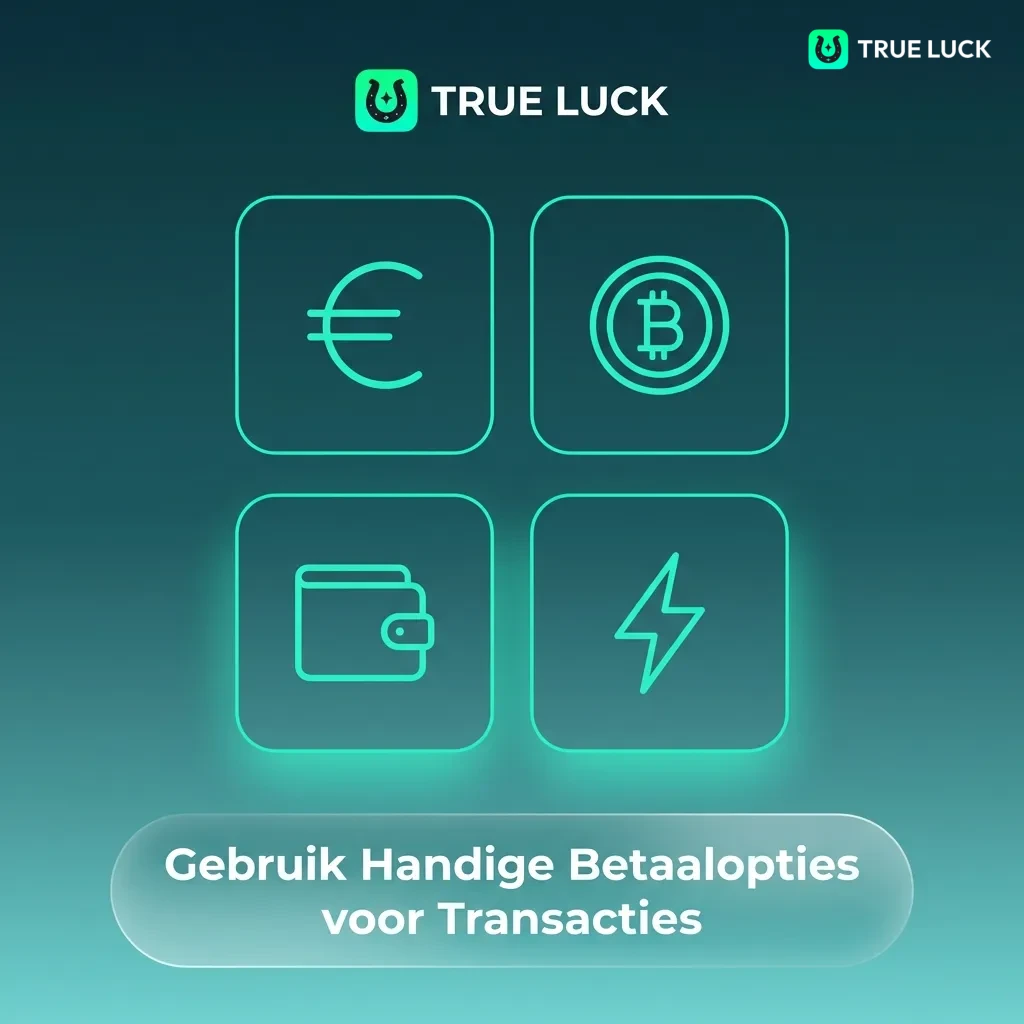 TrueLuck payment methods including Dutch banks, credit cards, digital wallets, and cryptocurrencies for secure transactions
