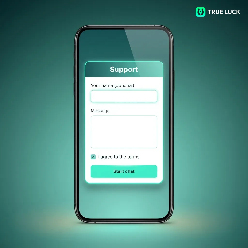 TrueLuck Kundenservice-Optionen: 24/7 Live-Chat, E-Mail, Telefon-Hotline und FAQ mit schnellen Antwortzeiten