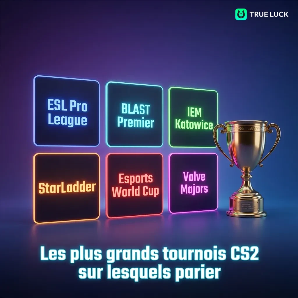 Major CS2 esports tournaments including ESL Pro League, BLAST Premier, IEM Katowice, and Valve Majors for betting