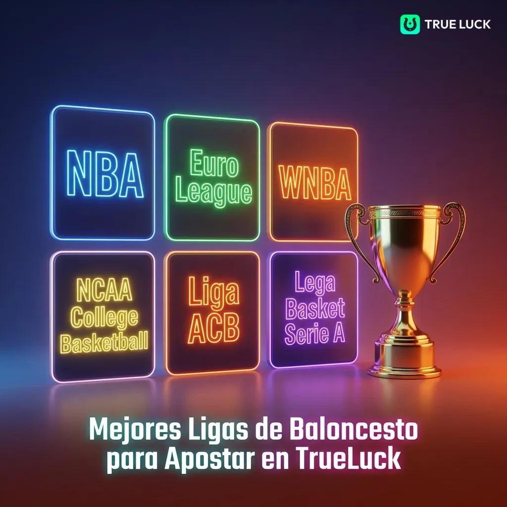 TrueLuck basketball betting leagues including NBA, ACB, Euroleague, EuroCup, and international competitions with markets