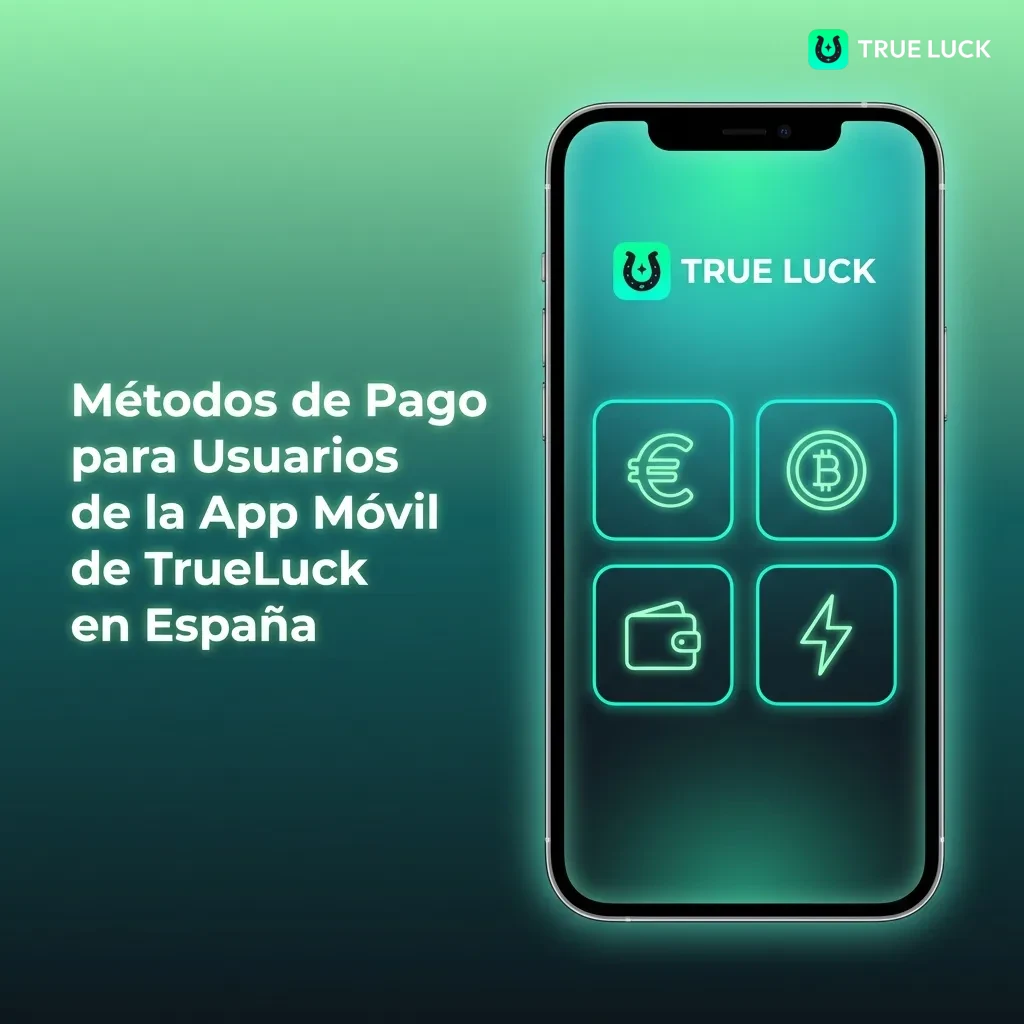 TrueLuck España app móvil: métodos de pago incluyendo tarjetas, transferencias, e-wallets y criptomonedas