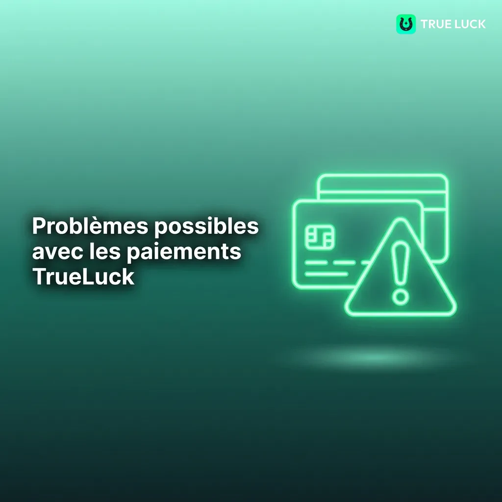 Liste de problèmes courants avec les paiements TrueLuck et leurs solutions, incluant retraits refusés et dépôts bloqués