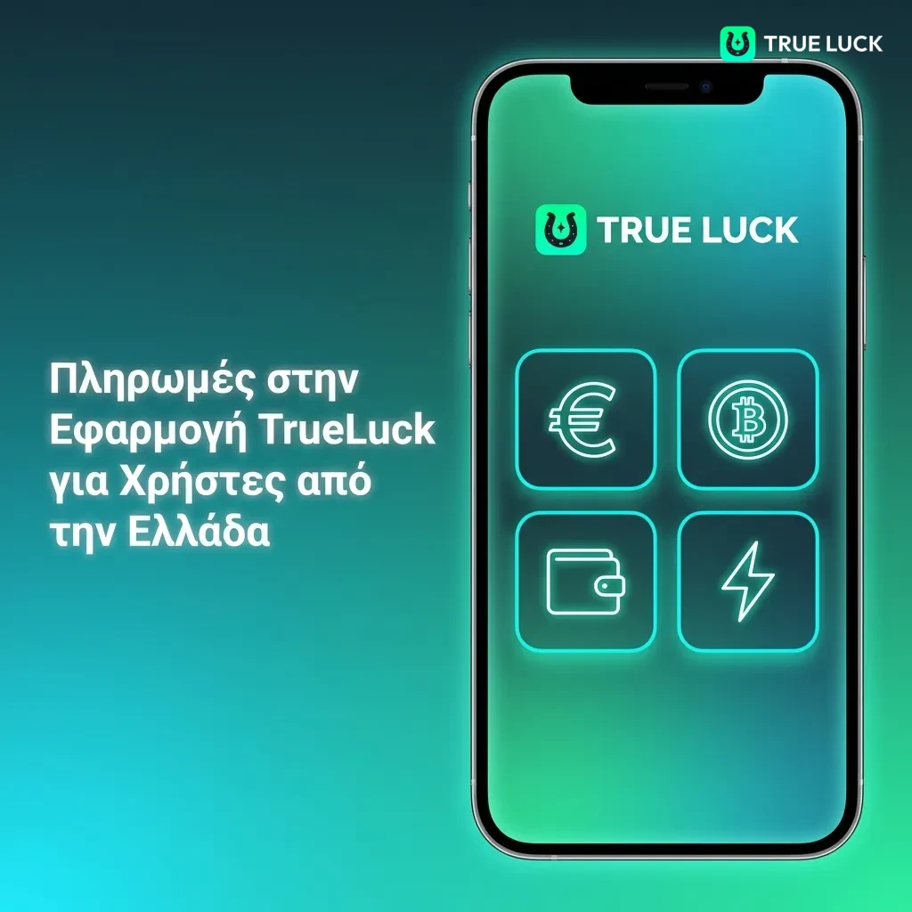 TrueLuck app payment methods for Greek users including cards, crypto, and bank transfers with deposit limits