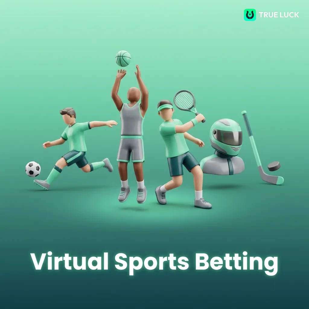 Virtual sports betting interface showing simulated football, horse racing, greyhounds, and tennis with quick match results