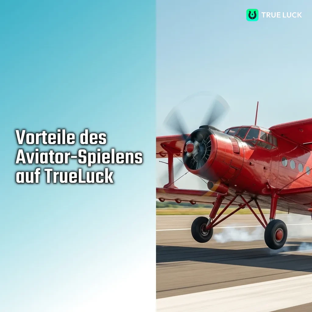 TrueLuck Aviator game interface showing 97% RTP, fast payouts, demo mode, welcome bonus, and mobile app features