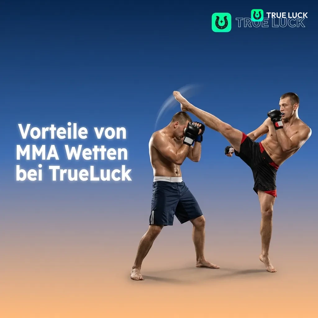 TrueLuck MMA betting platform features including live betting, competitive odds, mobile app, and detailed fighter statistics